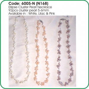 Ellipse Cluster Pearl Necklace 6005-N (N168)