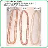 Double Strand Pearl Necklace 6011-N (N338)