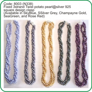Fixed 3strand Twist potato pearl 8003 (N338)