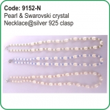 Pearl & Swarovski crystal Necklace 9152-N