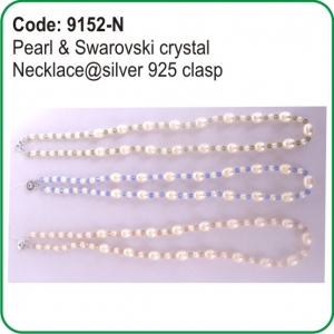 Pearl & Swarovski crystal Necklace 9152-N